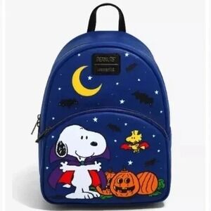 Loungefly Peanuts Snoopy and Woodstock Halloween Vampire Mini Backpack